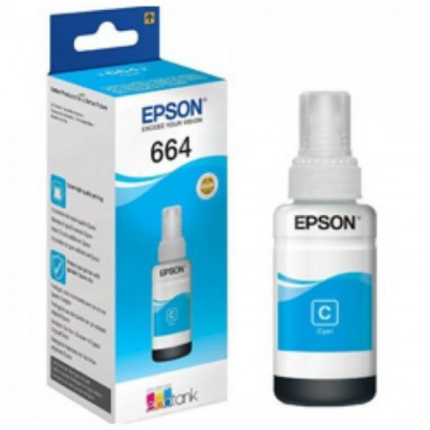 BOUTEILLE D'ENCRE EPSON ORIGINAL 664 - 70 Ml - CYAN