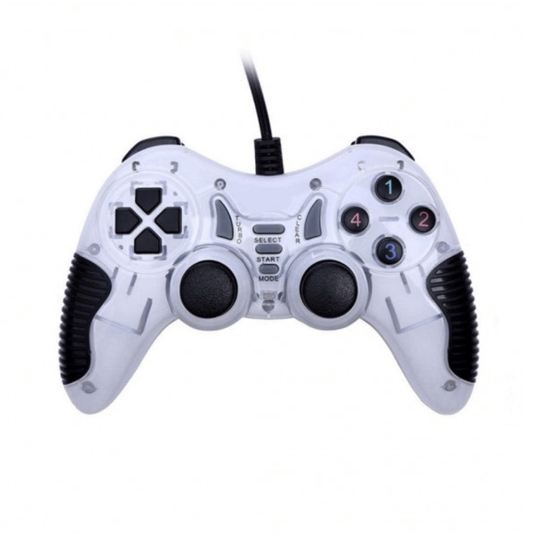 MANETTE DE JEU MACRO USB AVEC ANALOGUE-BLANC