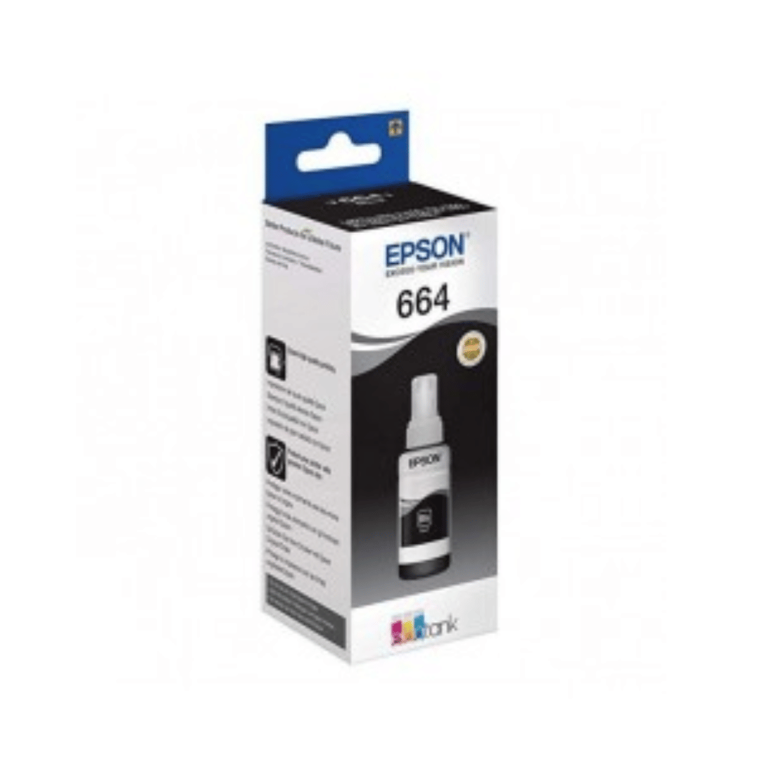 BOUTEILLE D’ENCRE EPSON ORIGINAL 664 – 70 Ml – NOIR - Epson