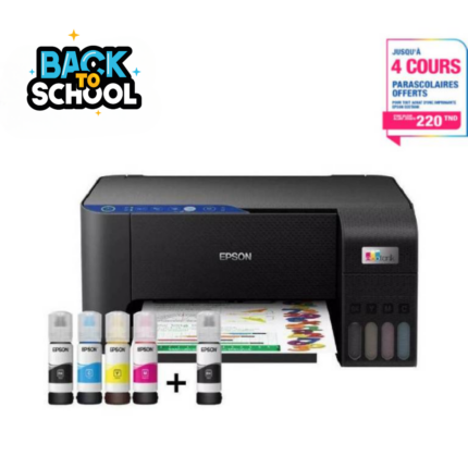 IMPRIMANTE À RÉSERVOIR INTÉGRÉ EPSON ECOTANK L3251 3EN1 WIFI COULEUR