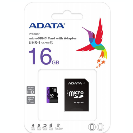 CARTE MÉMOIRE ADATA 16GO