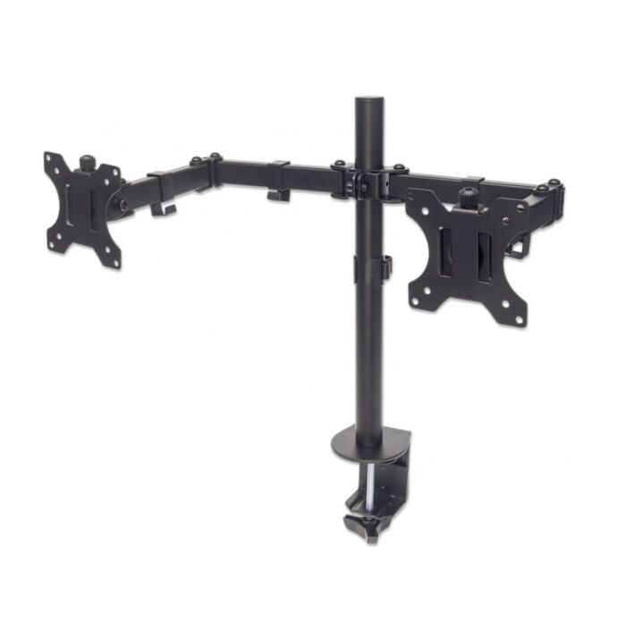 SUPPORT UNIVERSEL MANHATTAN POUR 2 ÉCRANS AVEC BRAS MOBILES À DOUBLE ARTICULATION / 13" À 32"