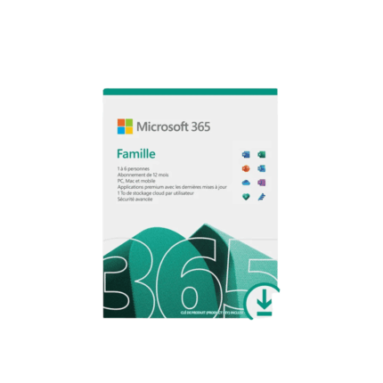 MICROSOFT OFFICE 365 FAMILLE 6 UTILISATEURS / 1AN