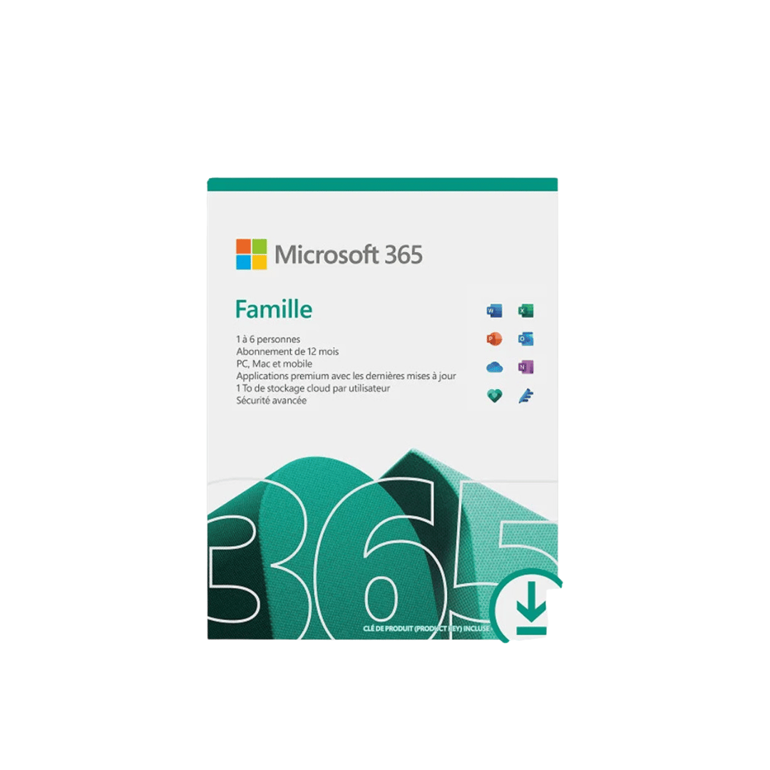 MICROSOFT OFFICE 365 FAMILLE 6 UTILISATEURS / 1AN