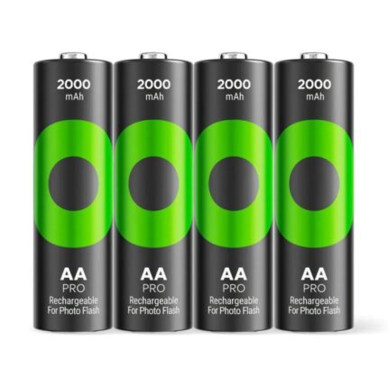 4X PILES RECHARGEABLE GP PRO PHOTOFLASH AA