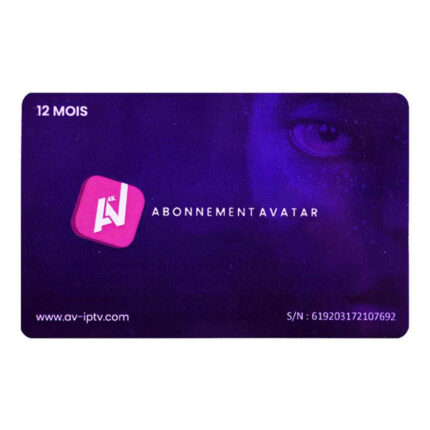 CARTE ABONNEMENT AVATAR 12 MOIS