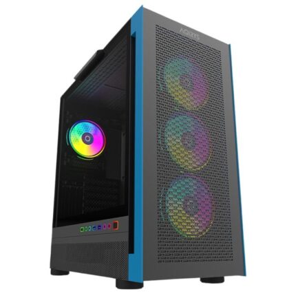 BOITIER GAMER AQIRYS SARGAS MOYEN TOUR 4 FANS RGB - NOIR