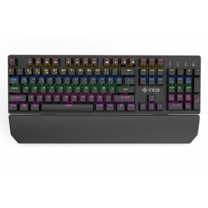 CLAVIER GAMER FILAIRE INCA IKG-445 MÉCANIQUE INTERRUPTEUR BLEU RGB - NOIR