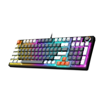 CLAVIER GAMING FILAIRE MÉCANIQUE SPIRIT OF GAMER XPERT K350 RGB - BROWN SWITCH - GRIS