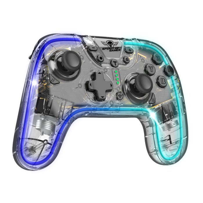 MANETTE GAMER SANS FIL SPIRIT OF GAMER PULSE RGB – TRANSPARENTE