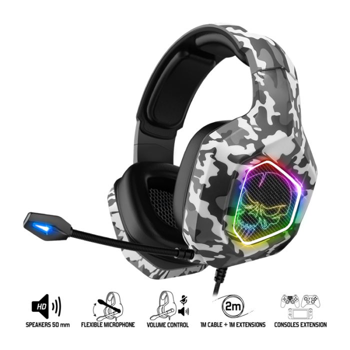 MICRO CASQUE GAMER FILAIRE SPIRIT OF GAMER ELITE H50 ARTIC EDITION – MILITAIRE