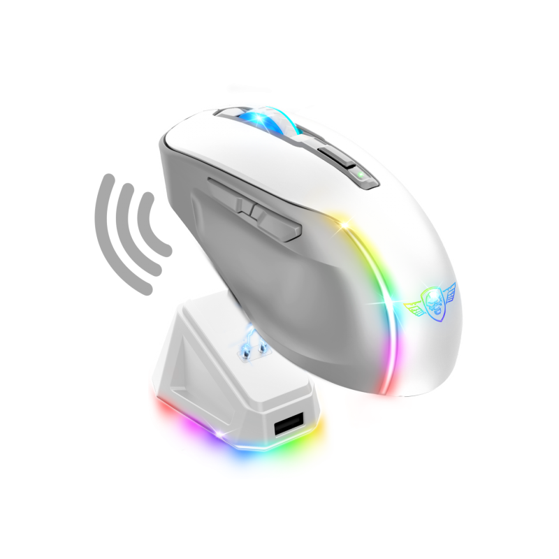 SOURIS GAMING SANS FIL SPIRIT OF GAMER ELITE M50 ARTIC – RGB – BLANC