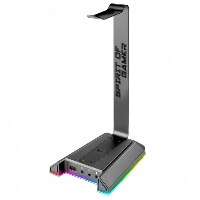 SUPPORT DE CASQUE SPIRIT OF GAMER STD5 SENTINEL 7.1 RGB – GRIS
