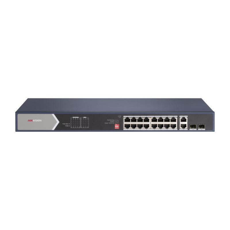 SWITCH HIKVISION DS-3E0520HP-E 16 PORT GIGABIT SMART POE / 2 GIGABIT SFP
