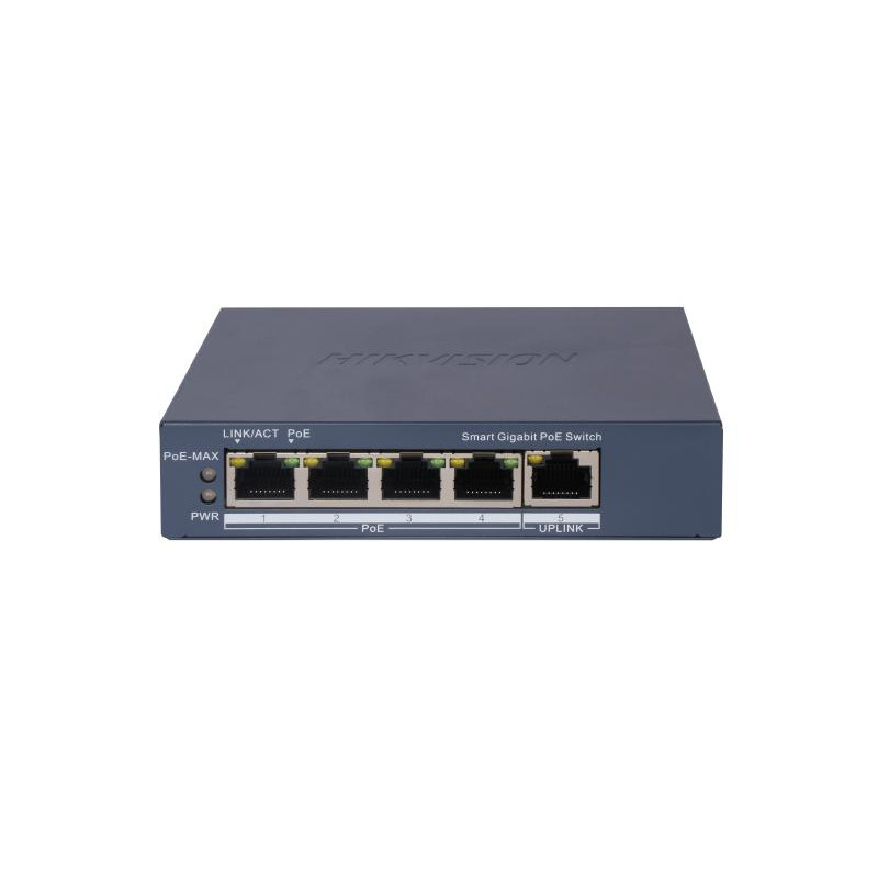 SWITCH HIKVISION DS-3E1505P-EI 4 PORT GIGABIT SMART POE / 1 RJ45 UPLINK PORT
