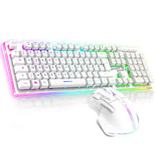 GAMER SANS FIL CLAVIER SEMI MECANIQUE + SOURIS SOG ULT600 RGB BLANC