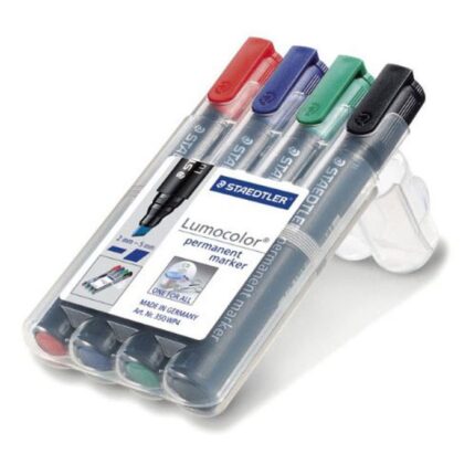 PACK DE 4 MARQUEURS STAEDTLER LUMOCOLOR PERMANENT