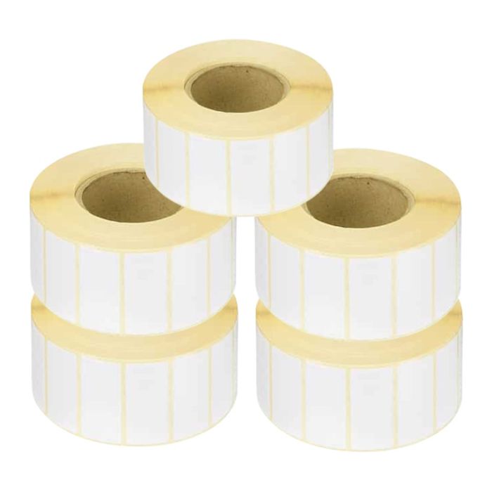 DE 5 ROULEAUX D’ÉTIQUETTE THERMIQUE 58 X43 MM – 750 ÉTIQUETTES