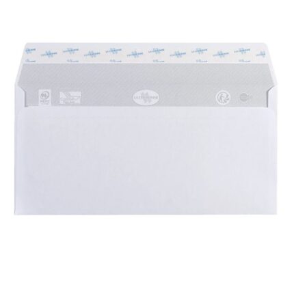 PAQUET DE 500 ENVELOPPES BLANCHES LA COURONNE 11 X 22 CM 80 GR - BLANC