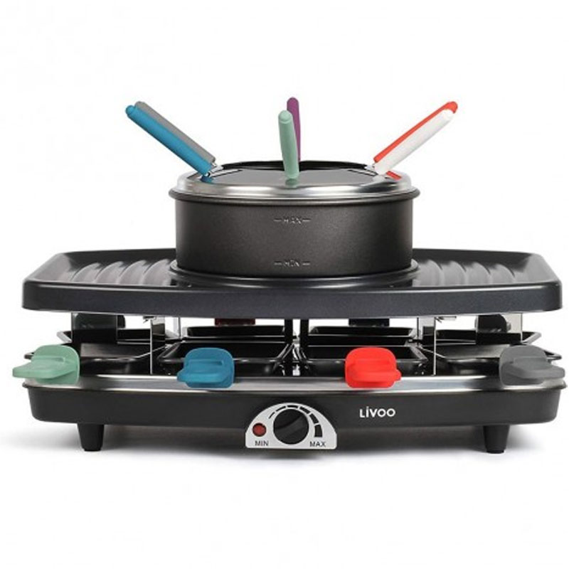 Appareil A Raclette Multifonction LIVOO DOC233 1100W – Noir