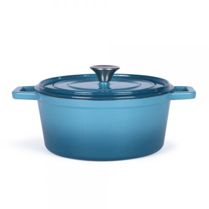 Cocotte Ronde LIVOO Avec Couvercle 24cm 4Litre - Bleu