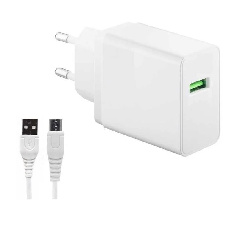 CHARGEUR PRINCE AUTO-ID SRB350 FAST CHARGE TYPE-C 3.1A – BLANC