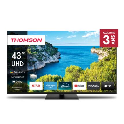 Tv Thomson 43" 43UG5C14 4K UHD Side Feet Google Tv - Noir