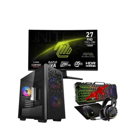 PACK: Pc de Bureau Gamer MSI  + Ecran Gaming MSI MAG 276CXF 27+PACK GAMING SPIRIT OF GAMER 4EN1