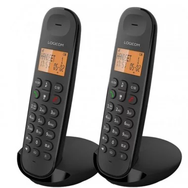 Téléphone Fixe Sans Fil Logicom – ILOA 250 Duo – Noir