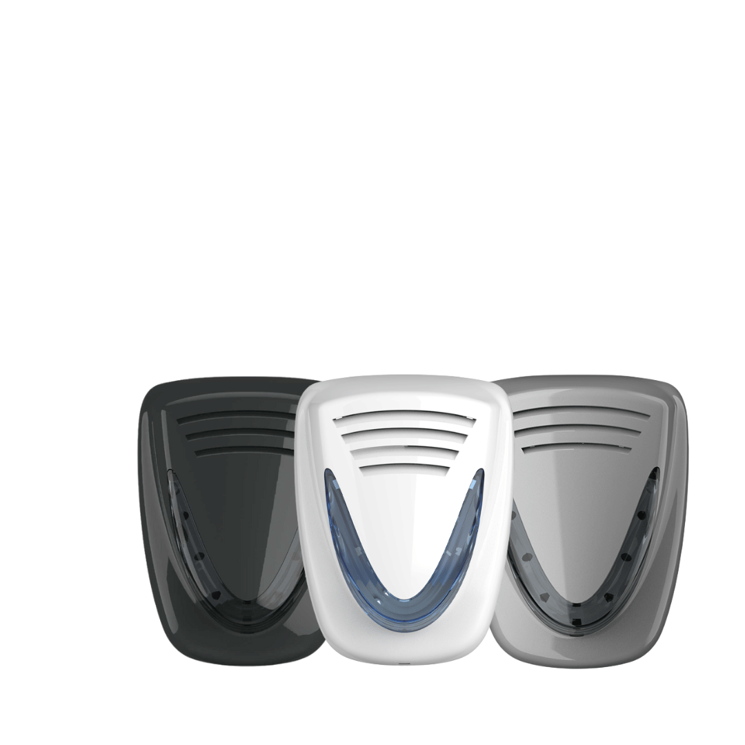 SIRENE MURANO BLANC NACRE LED FUMEE 114dB 1m – IK08 –DOUBLE CAGE