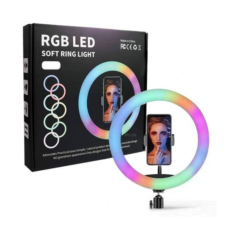 RING LIGHT LED RGB MJ36 avec Trépie