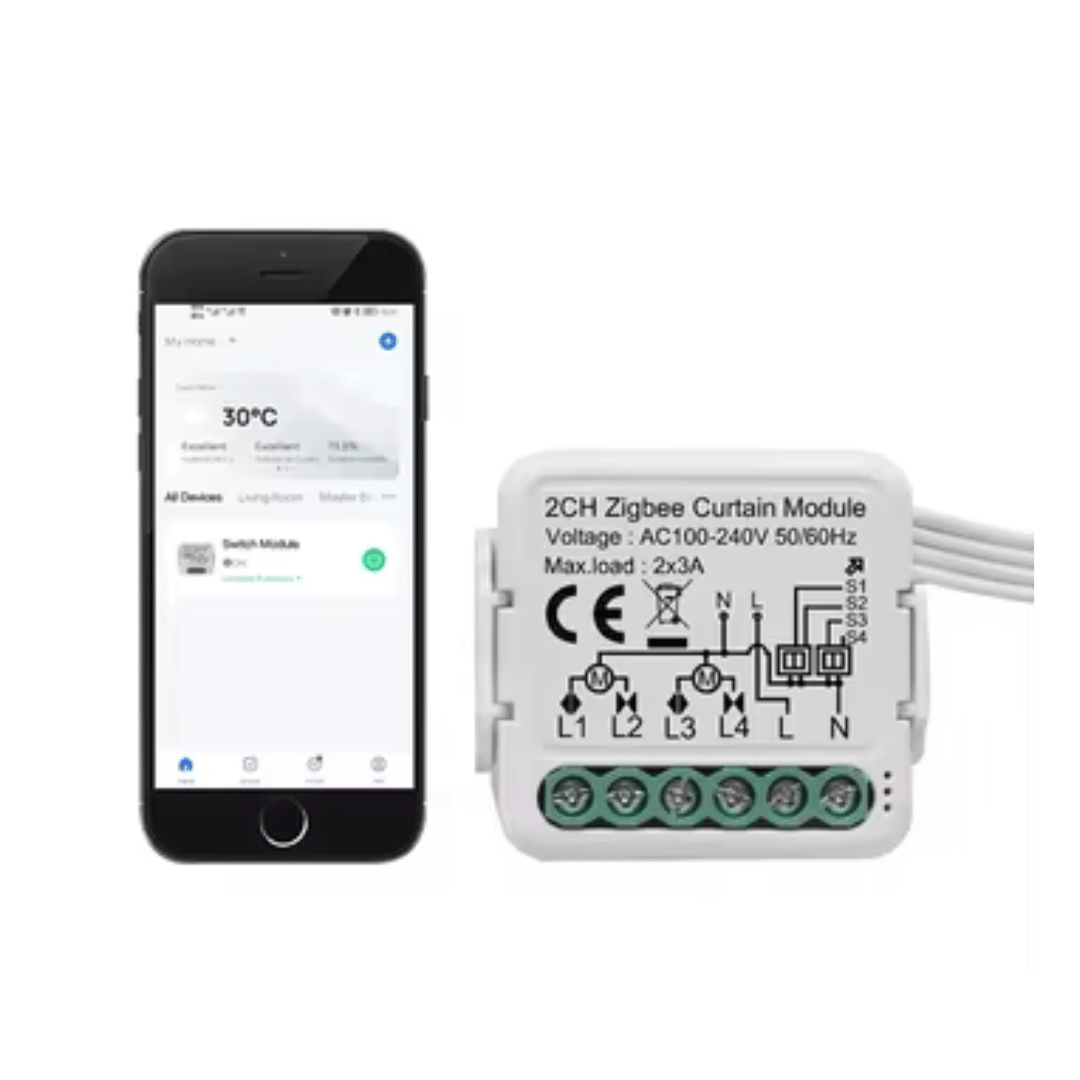 Module de commande de volet roulant Zigbee 2 canaux