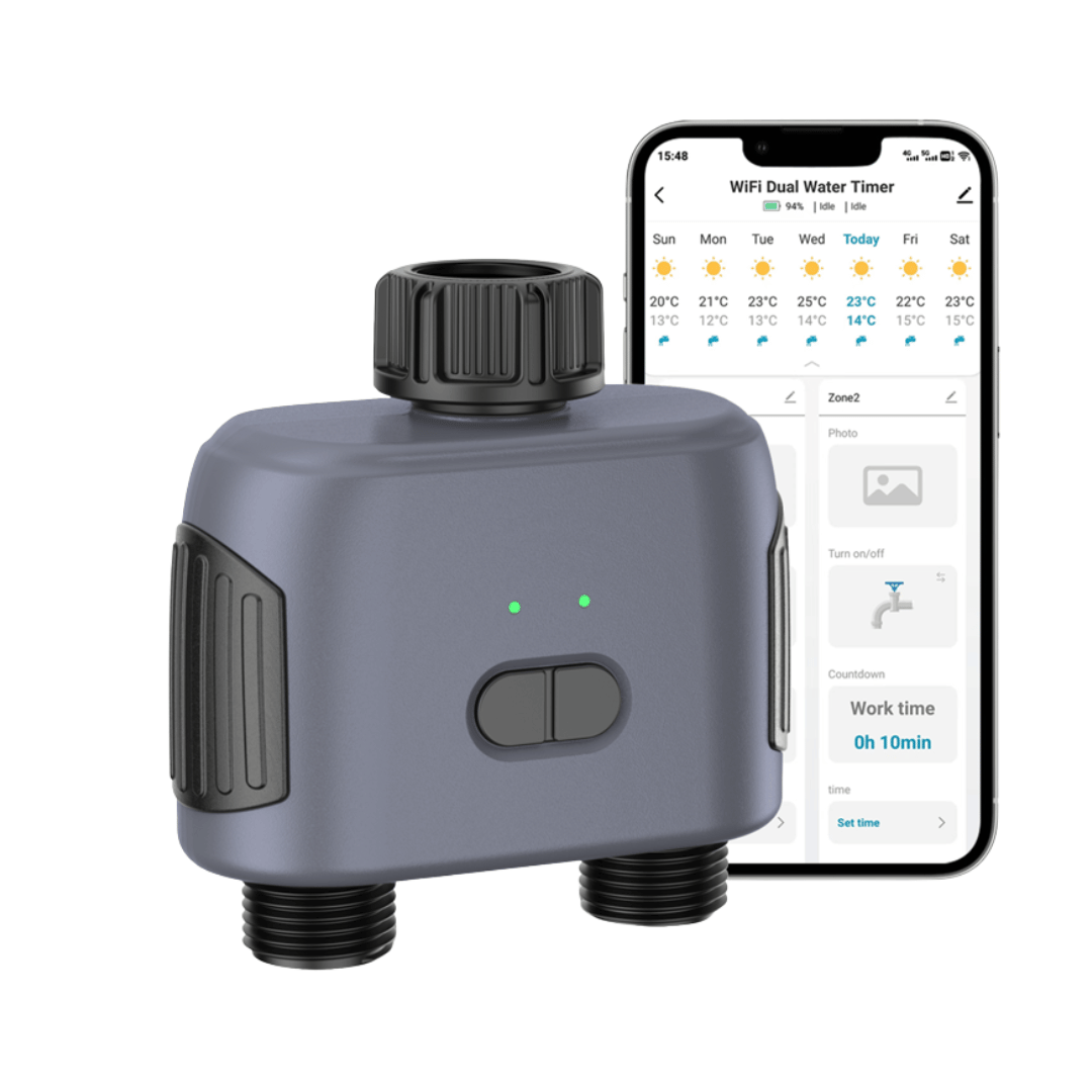 Dispositif d’arrosage intelligent à minuterie Bluetooth à double canal