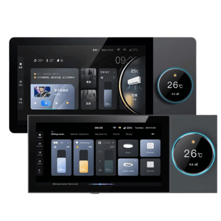 Panneau de commande tactile intelligent   Passerelle ZigBee et BLE • Écran tactile HD 6" • Alexa • Spotify