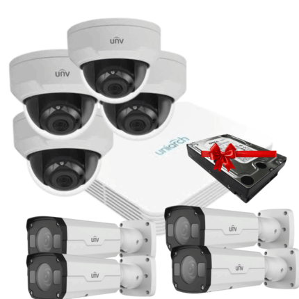 PACK 8 CAMERA IP 2MP  UNV