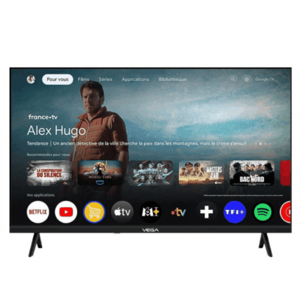 Tv VEGA 43" Smart Qled FHD Avec Récepteur Intégré - Noir