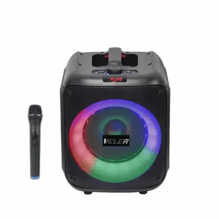Haut Parleur Bluetooth 120W VELER Avec Micro Sans Fil - Noir