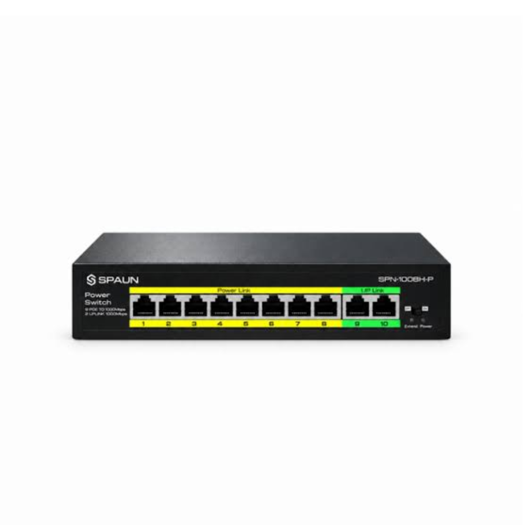 SWITCH SPAUN 10 PORT 10/100 ( 8 POE+2 UPLINK ) REF: SPN-1008H-P
